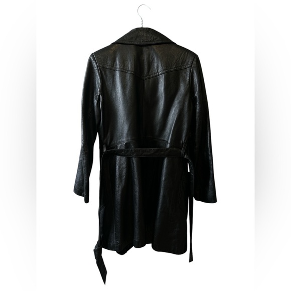 Vintage Victoria Leather Black Coat - Picture 4 of 4